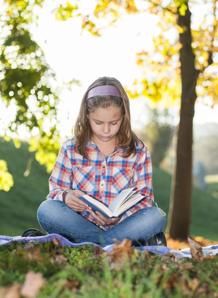 Κορίτσι με ένα βιβλίο — Φωτογραφία Αρχείου