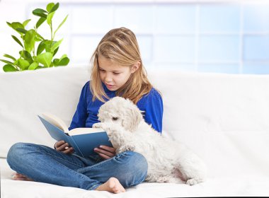 kız ve köpek yavruları