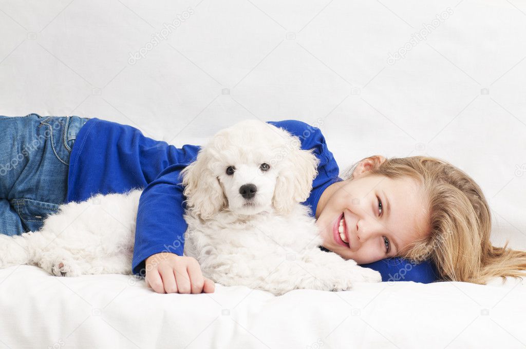 Girl with dog