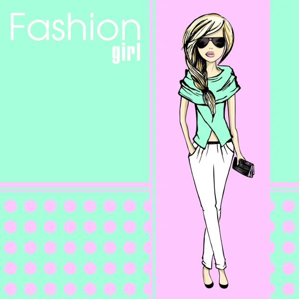 Fashion girl — Stock Vector