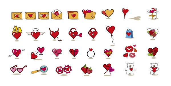 Valentijn pictogrammen — Stockvector