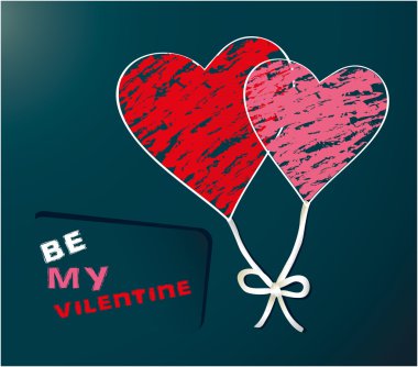 Sevgililer günü tebeşir kartı