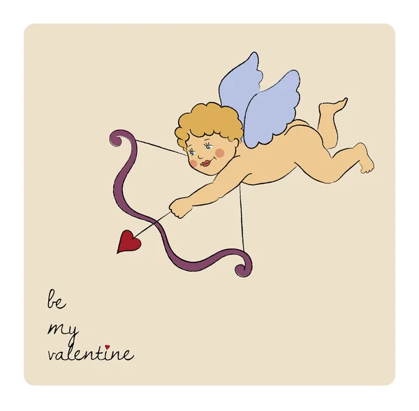 Sevgililer ok ile küçük melek