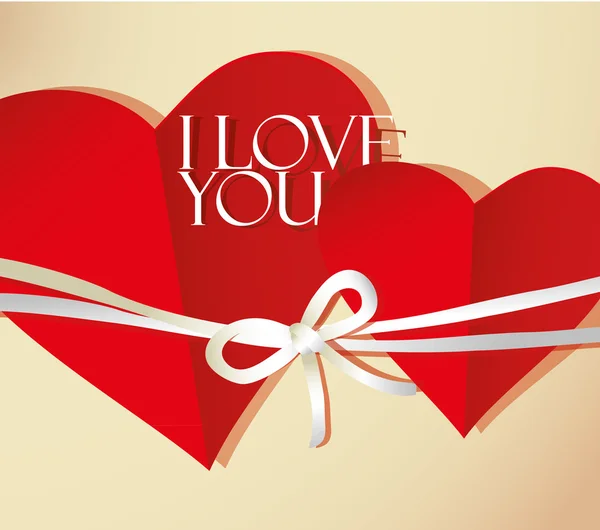 iki Sevgililer günü kalpleri kartpostal