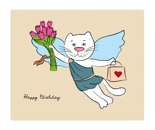 Kitty mutlu doğum günü kartı