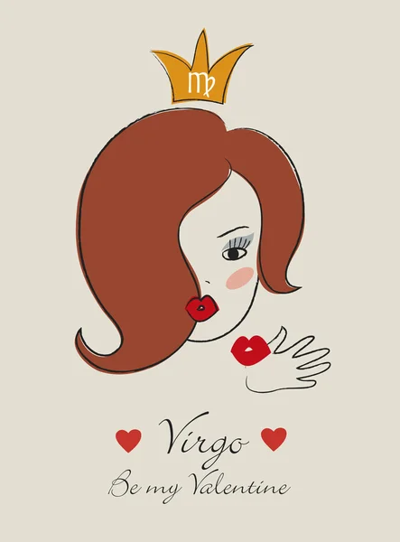 Virgo valentine — Stock Vector
