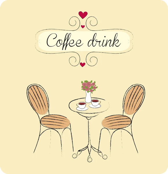 Koffie drinken — Stockvector