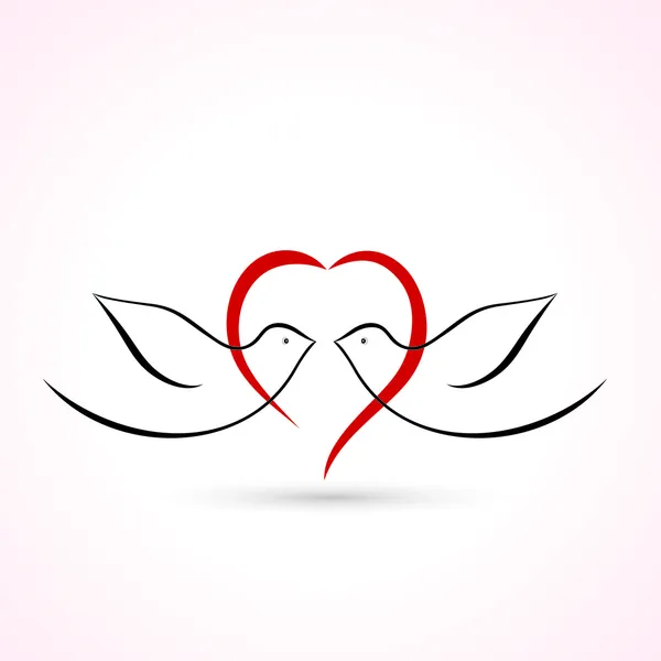 Love Birds icône — Image vectorielle