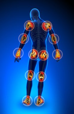 Joints pain - full figure clipart