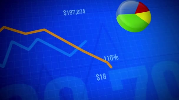 Gráfico de negócios - Dados de negócios em qualidade Full HD - 1080p — Vídeo de Stock