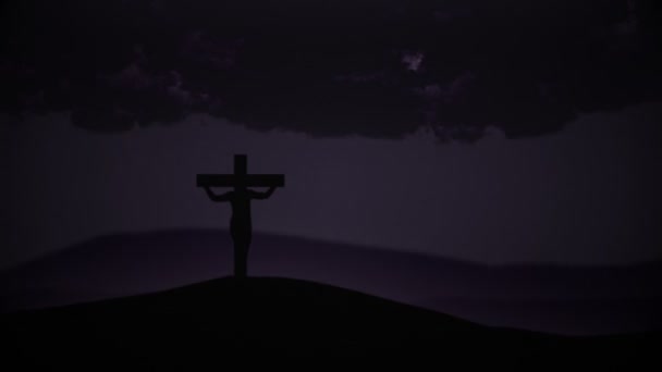 Crossed Jesus Christ - Easter - Crucifixion — Stock Video