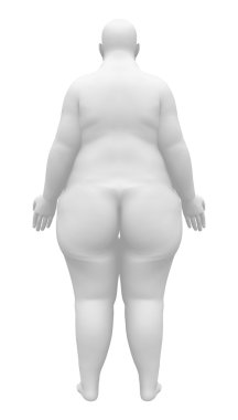 obez kadın figürü - arkadan görünüm