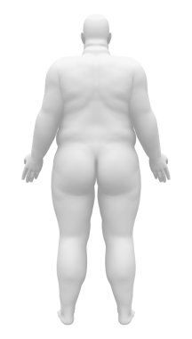 obez erkek figürü - arkadan görünüm
