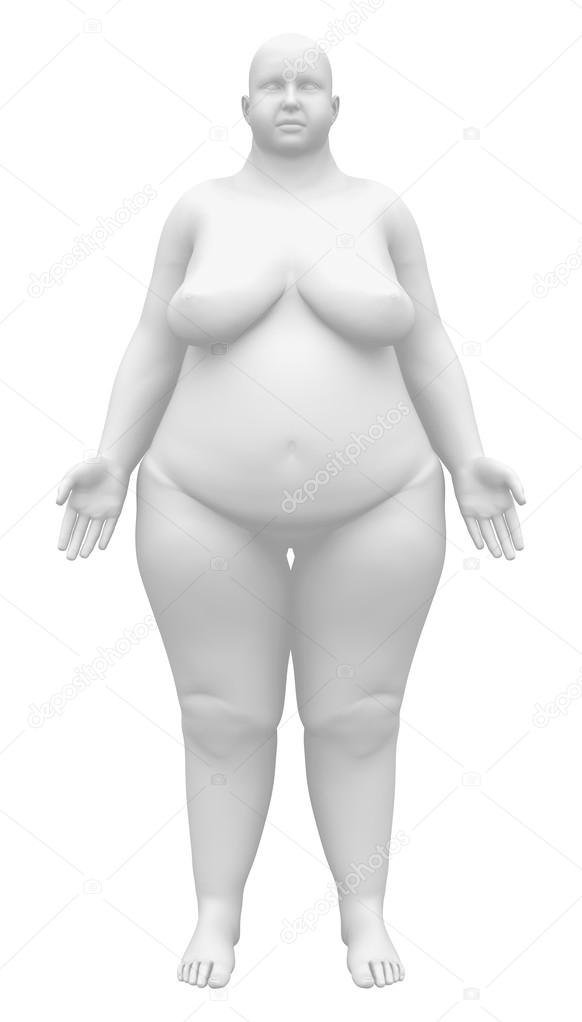 Obese Anatomy Female Figure - Front view