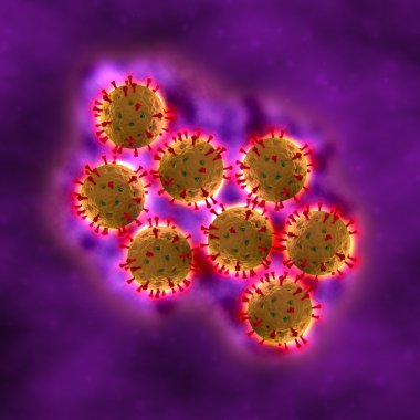 Rotavirus Cells - in fluid clipart