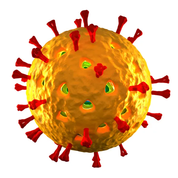 Célula de rotavírus - isolado em branco — Fotografia de Stock