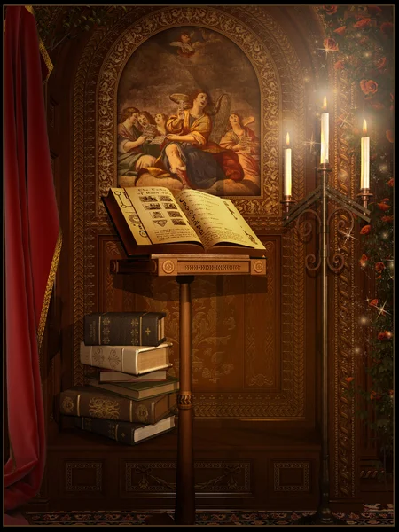 Baroque reading room — Stock Photo, Image