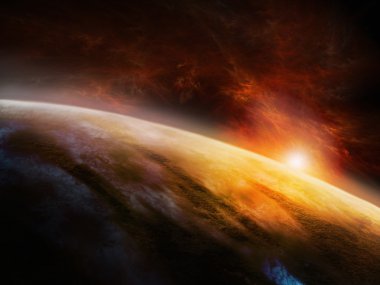 fütüristik günbatımı