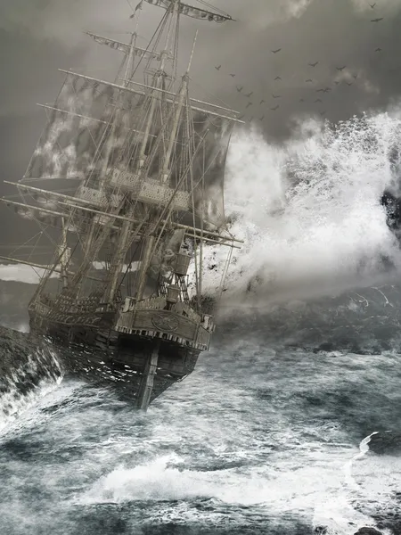 Old ghost ship — Stock Photo, Image