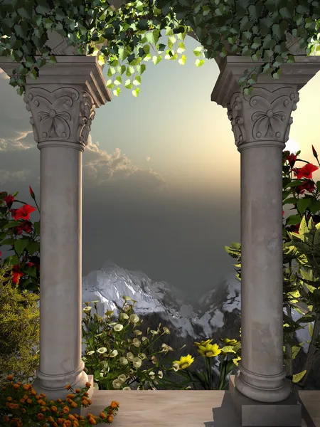 View from the palace window — Stock Image View from the palace window Royalty Free Stock Photos