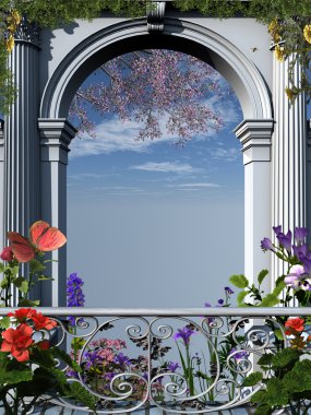 Roma çiçekli kemer