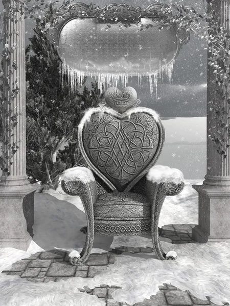 Замороженный трон — стоковое фото