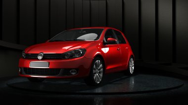 güzel kırmızı araba araba showroom