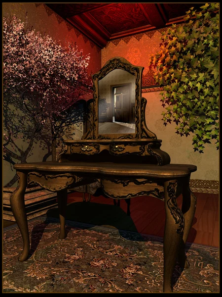 Гардероб с цветами — стоковое фото