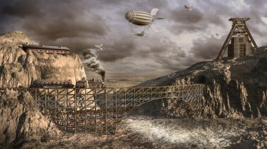 eski üzerinde Airships mayını