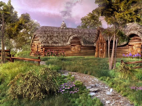 Wooden cottage — Stock Photo, Image