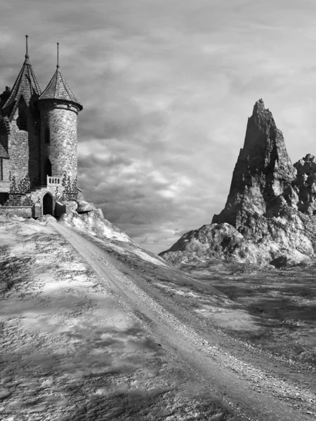 Drumul spre un castel medieval — Fotografie, imagine de stoc