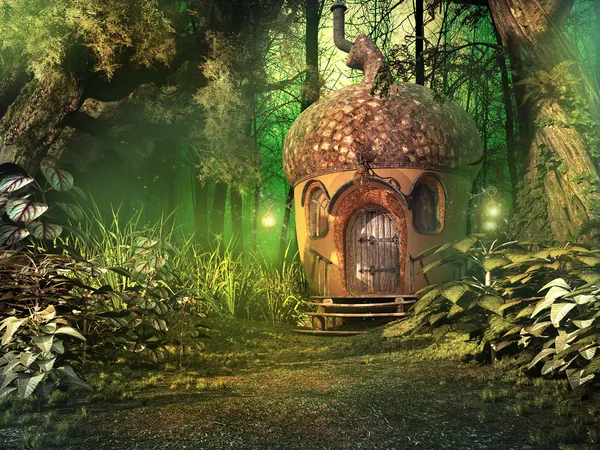 Fairy house in deep forest — Stock Photo, Image