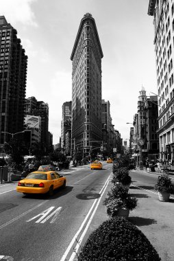 demir inşaat, new york şehri usa.black ve beyaz fotoğraf