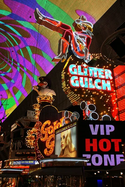 Vacca ragazza neon lights.Las Vegas Nevada.USA Foto Stock