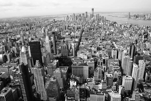 Blanco y negro Nueva York panorama Imágenes de stock libres de derechos