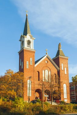 Berlin. New Hampshire 'da. ABD - 04 Ekim 2022 - İyi Çoban Kilisesi St. Anne Kilisesi