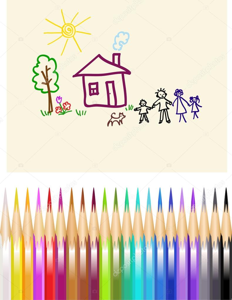 Children's figure color pencils