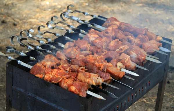 Příprava kebab — Stock fotografie