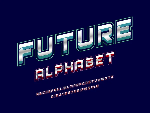 미래의 알파벳 디자인 위장복 — 스톡 벡터