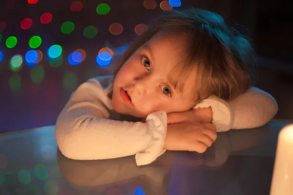 Closeup of small cute girl — Stock Photo, Image