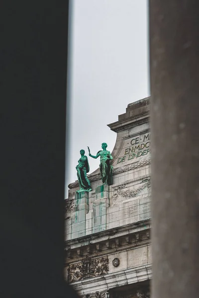 Brüksel 'deki Arcade du Cinquantenaire Heykelleri, Belçika Kartpostalı