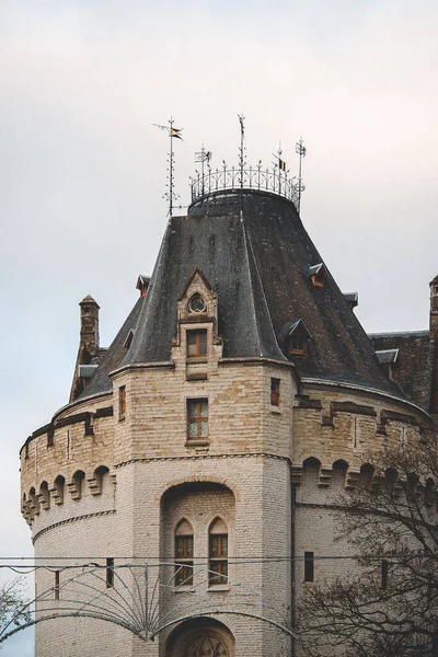 Port Hal Castle Brussels Postcard — стоковое фото