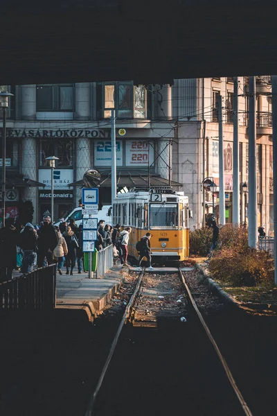 Budapest Spårvagn Retro Travel Photography Vykort — Stockfoto