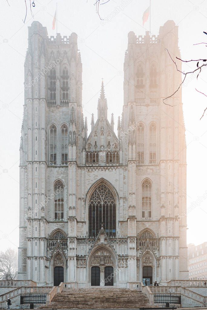 St Michael and St Gudula Cathedral in Brussels Postcard
