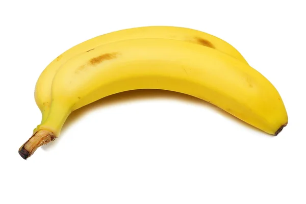 Bio banana no fundo branco — Fotografia de Stock