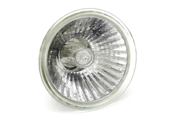 Lâmpada de halogéneo isolada sobre fundo branco — Fotografia de Stock