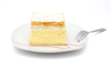vanilya ve muhallebi krem tatlı pasta