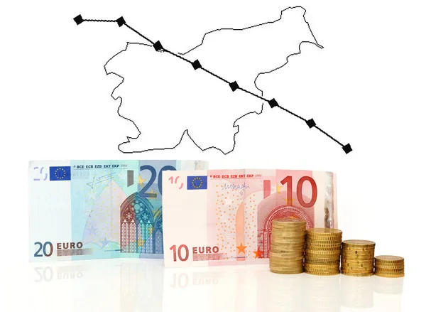 Slovenien krisen diagram — Stockfoto