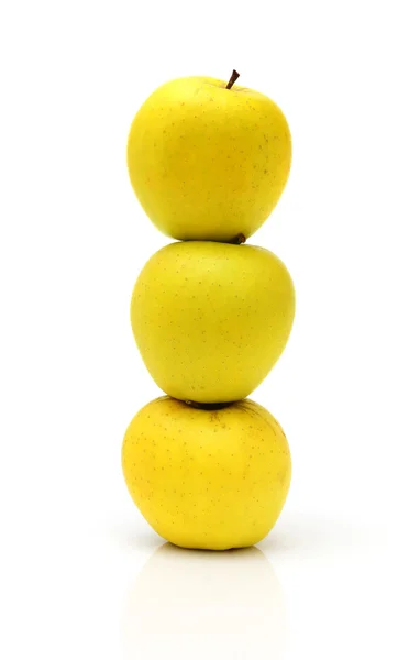Piramide van drie appels — Stockfoto