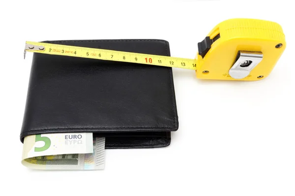 Concept of salary with wallet and meter — Stock Photo, Image